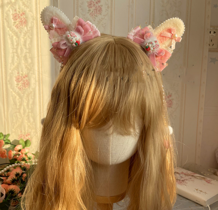 Luoluo Decoration~Han Lolita Pink Head Accessory   