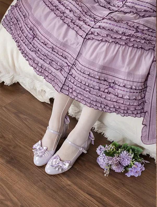 Doll's Ball - Classic Lolita Shoes, Mid Horseshoe Heel 44570:813713
