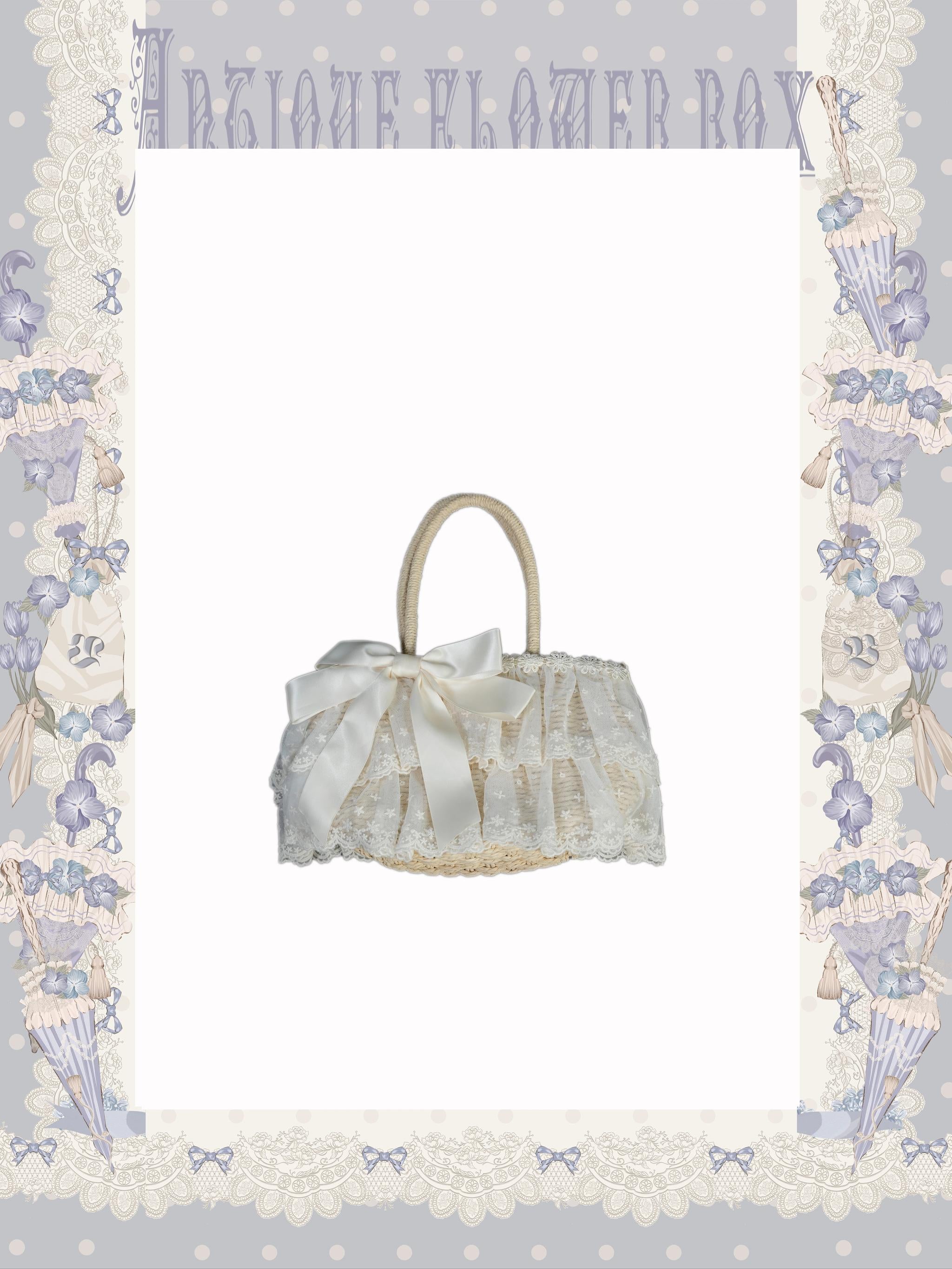 NanShengGe - Purple Memoirs - Floral Themed Classic Lolita Accessory Handmade Bag One Size