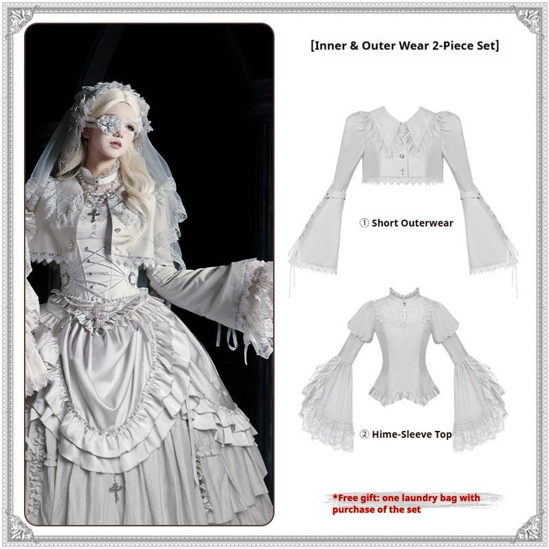 With PUJI - Letter and Poetry · Humanoid Robot - Silver Gothic Lolita Mermaid Skirt Set (L M S) 43861:787597