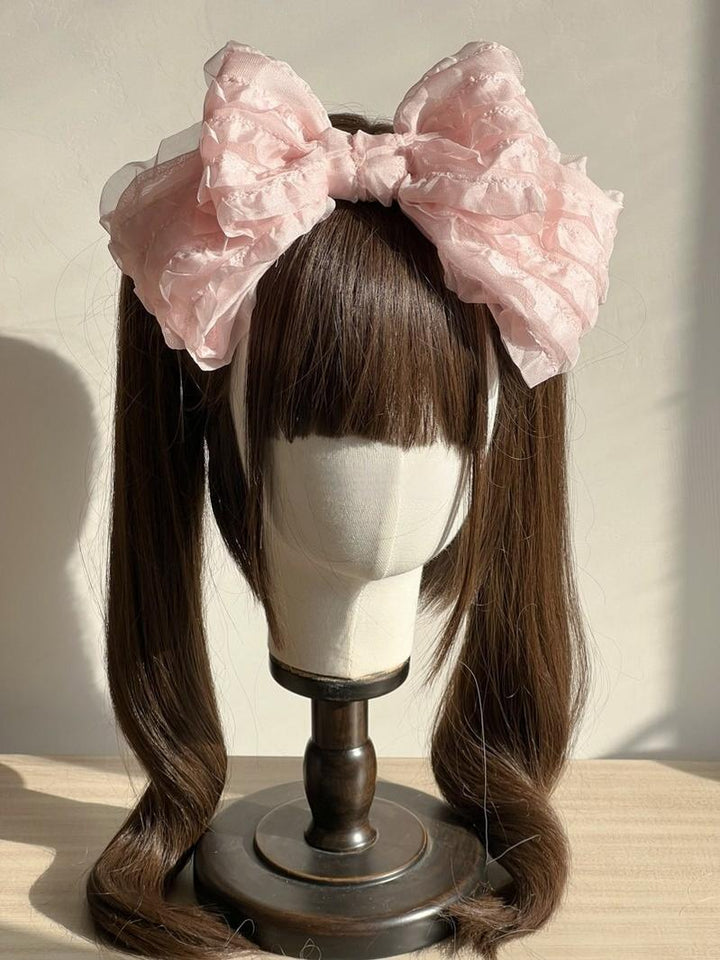 MAID~Spring of Mist~Sweet Lolita Bow Hairclip Bowler Hat KC