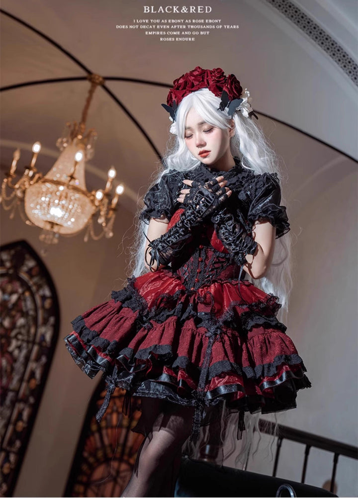 Honey Machine~Waltz~Sweet Lolita JSK Full Set Gothic Ballet Dress   