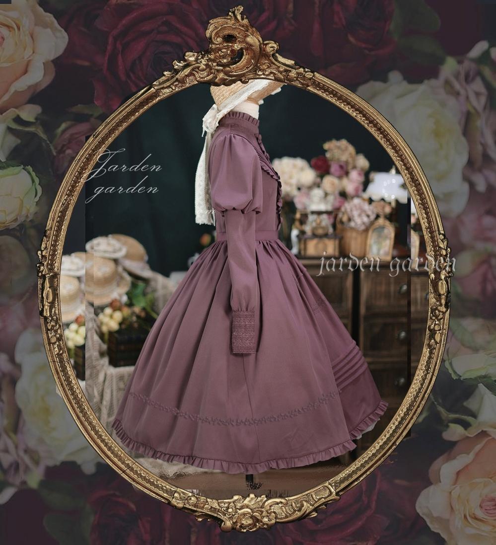 Tiny Garden - The Black Forest - Classic Lolita Stand Collar Dress OP