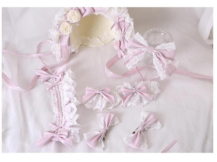 Xiaogui~Sweet Lolita Headdress Pink Handmade Christmas Accessories   
