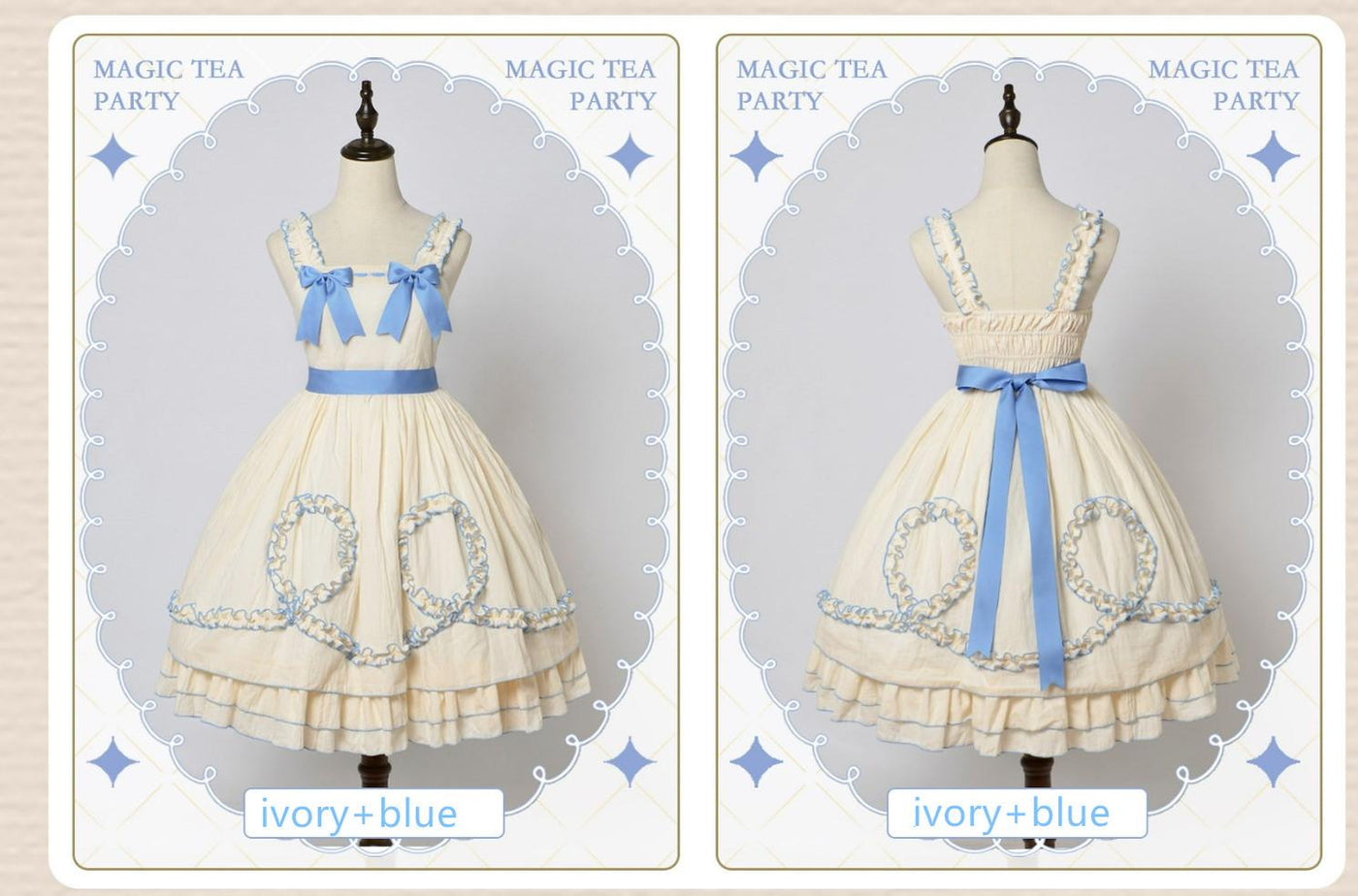 (BFM)Magic Tea Party~Classic Lolita JSK Dress Solid Color Short Sleeve Dress   