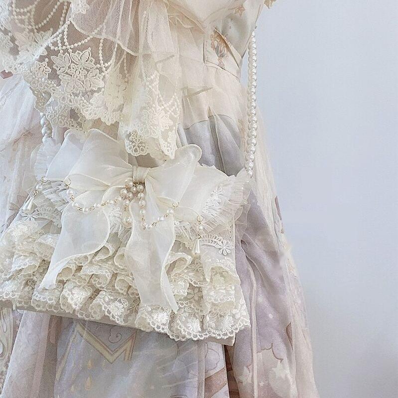 Xiaogui~Elegant Lolita Handbag Ivory Tea Party Lolita Bag
