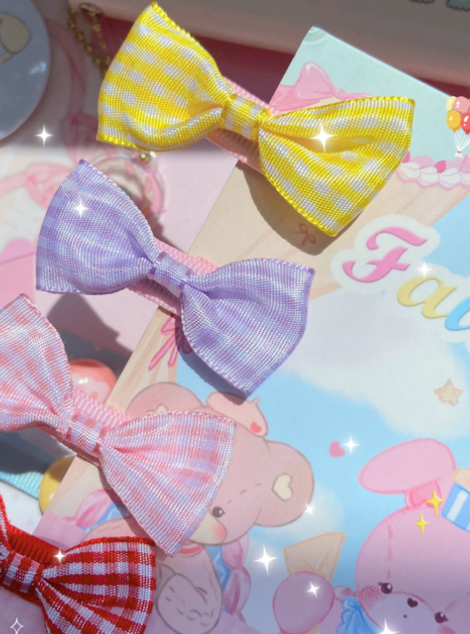 Bear Doll~Airdy~Sweet Lolita Bow Peplum Hair Accessory   