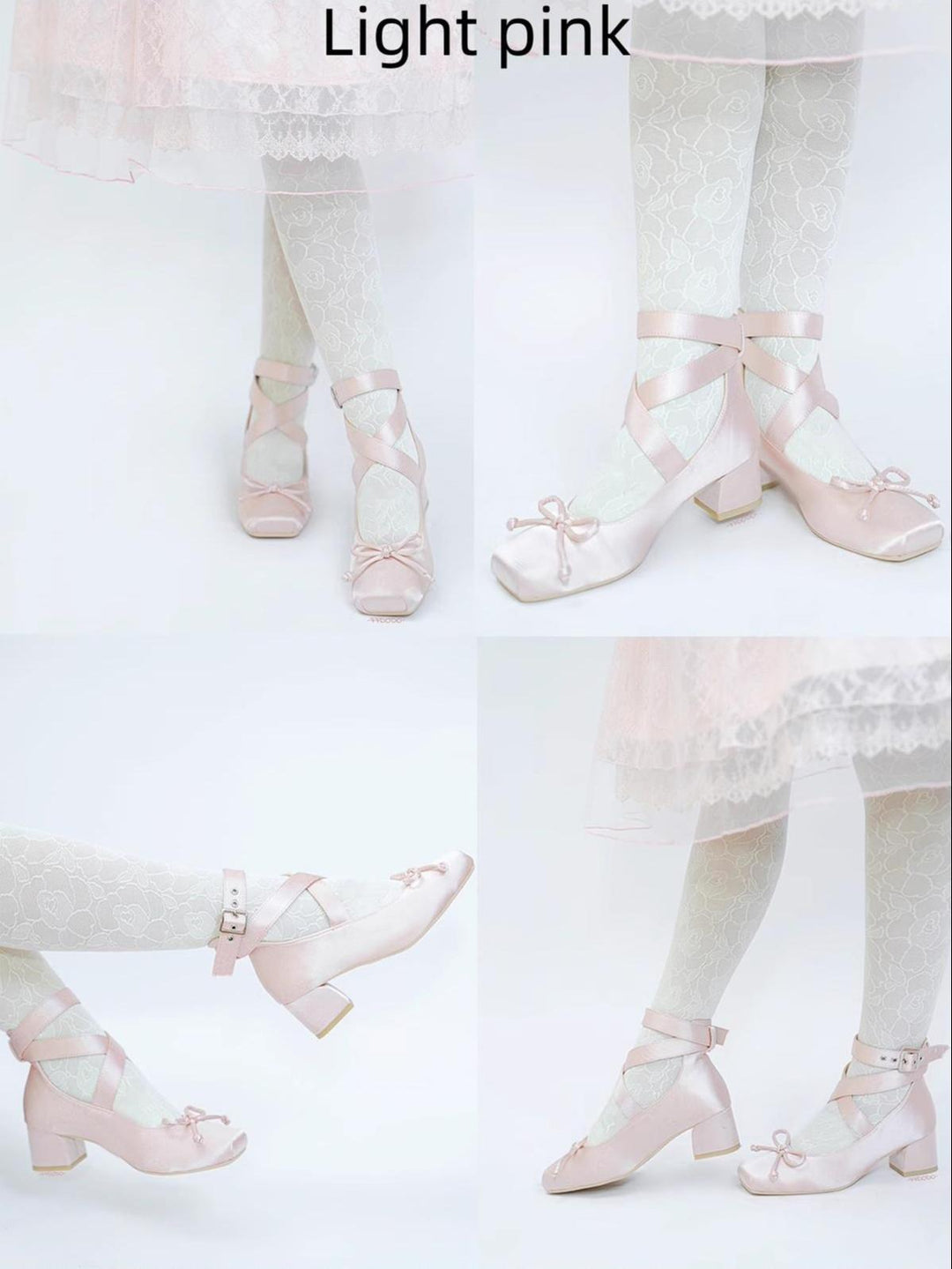 MODO~Elegant Lolita Heels Shoes Square Ballet Shoes   