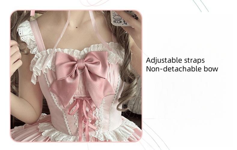 ZhiJinYuan - Sweet Mousse - Sweet Lolita JSK in Playful Colors with Bow Decoration