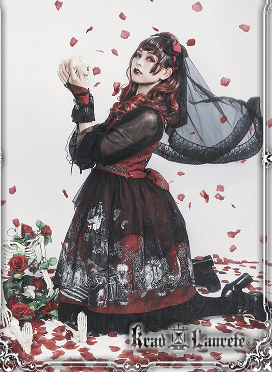 Krad Lanrete~Gothic Lolita JSK Bat Print Multicolors   