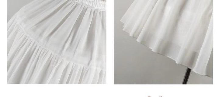 Krncrlo~White Lolita Petticoat Adjustable 14M Violence Fishbone Petticoat   