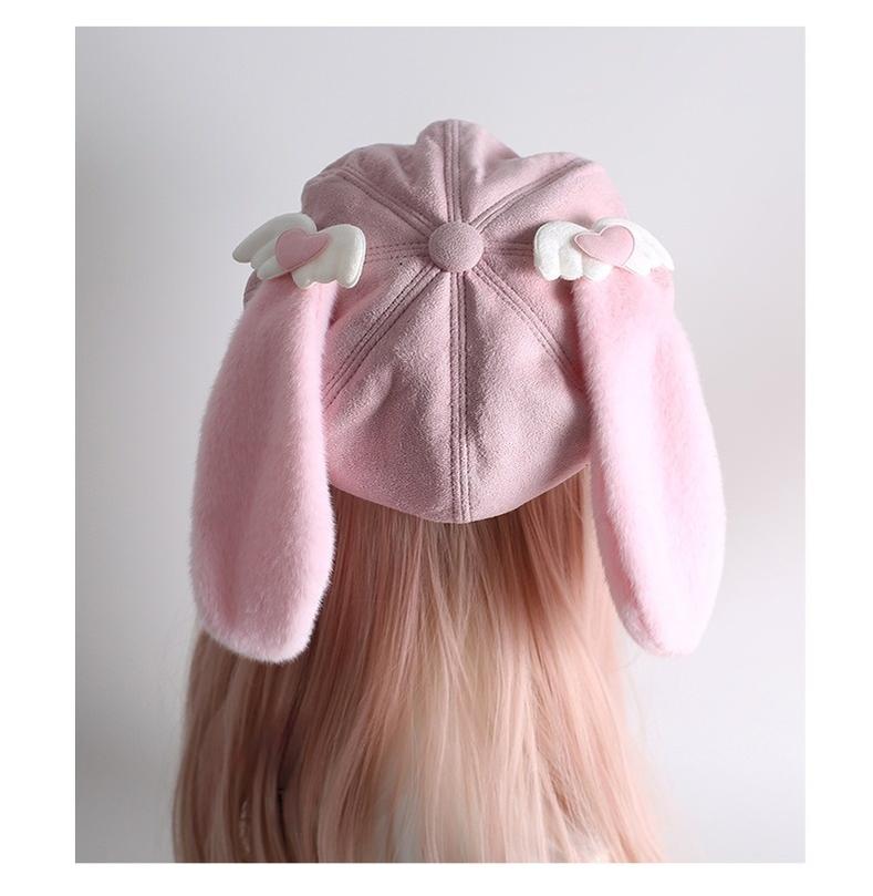 Xiaogui~Kawaii Lolita Hat Daily Baseball Cap with Detachable Ears