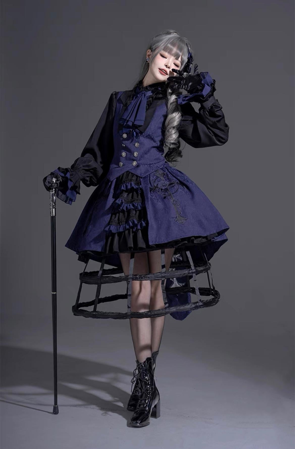 CastleToo - Evil Twins - Ouji Lolita Dress Lolita Vest Shirt Shorts Skirt Set