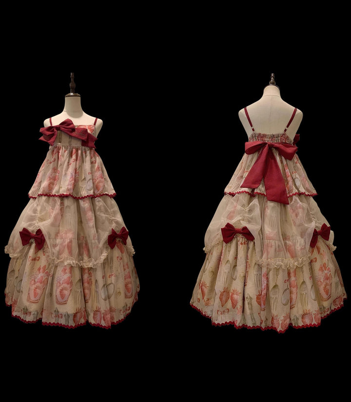 Babyblue~Strawberry Box~Sweet Lolita JSK With Strawberry Print (L M S XL) 42972:760743