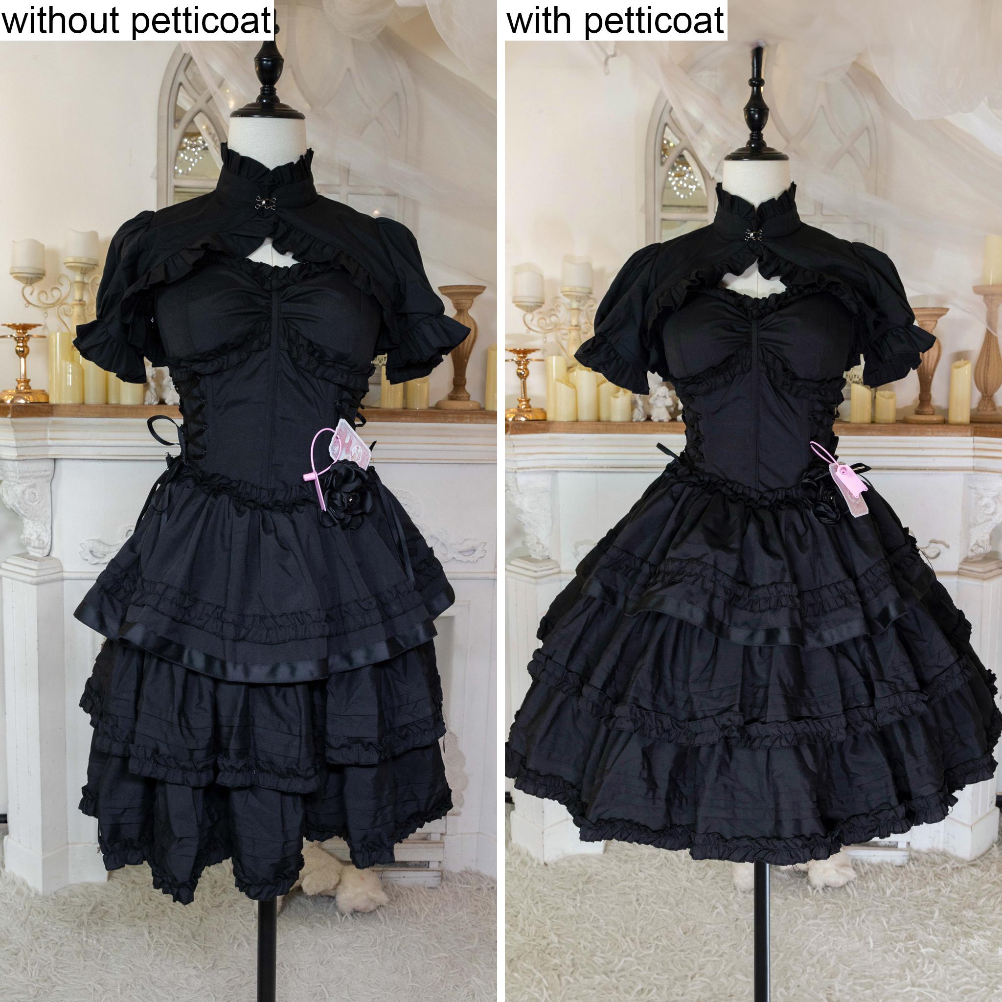 Noloria by 42Lolita - White Puffy Lolita Petticoat, 17.7" (45 CM), Cotton Lining