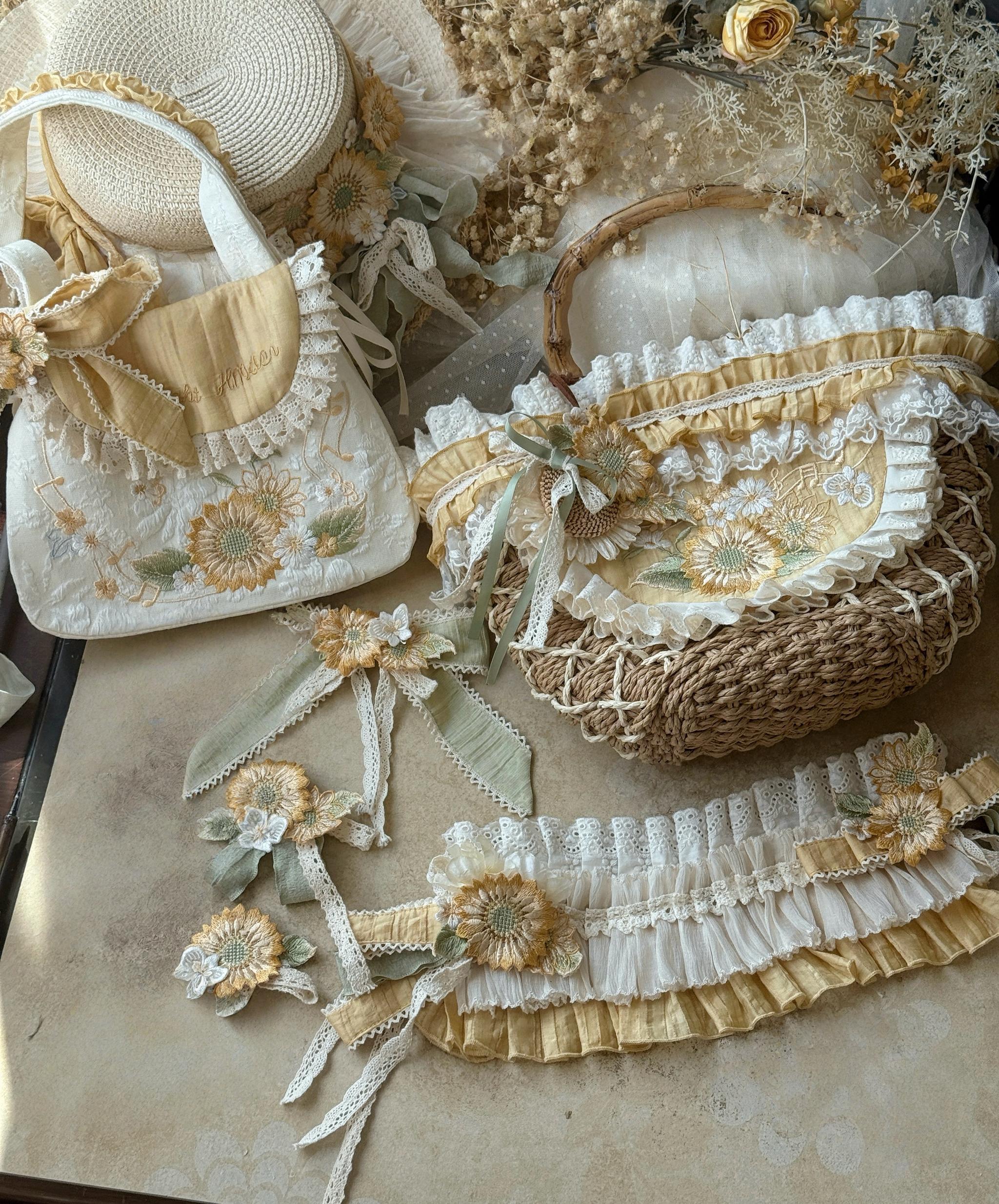 Moonlight Amber - Sunflower - Country Lolita Accessories
