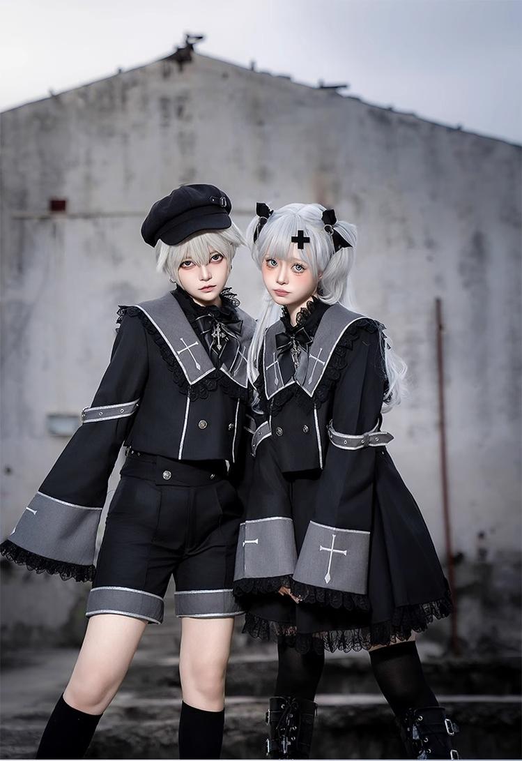 CastleToo~Rules of the Otherworld~Gothic Ouji Lolita Shorts Set with Embroidery Jacket
