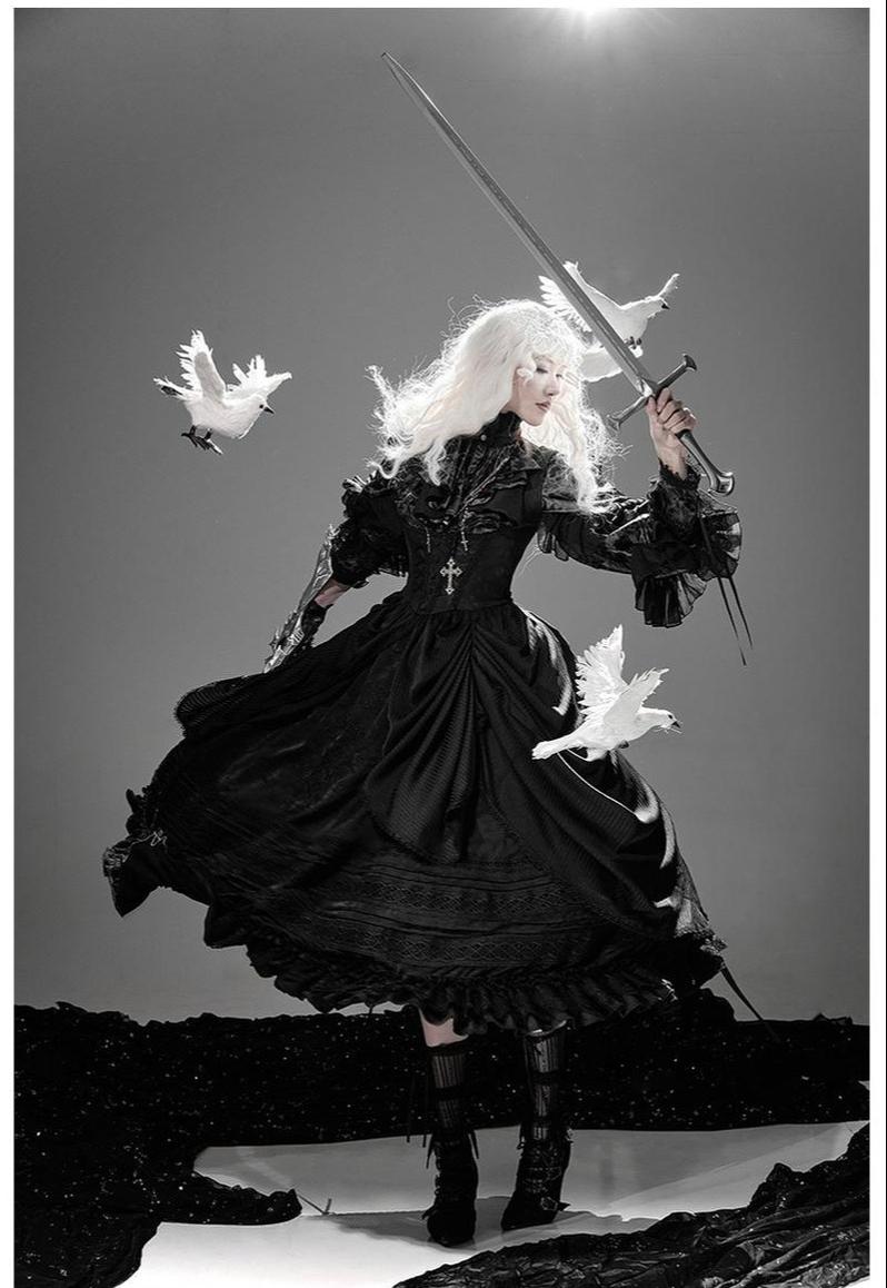 Dragon Bone Cemetery - Gothic Lolita Batwing Sleeves Blouse