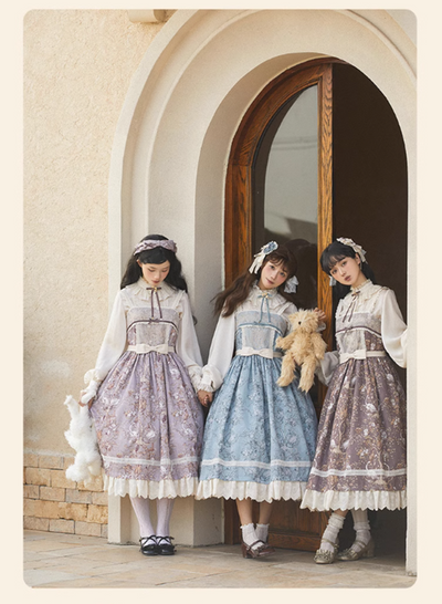 (Buyforme)NyaNya~ Lapland Forest~ Lolita Elegant Vintage Floral JSK OP Dress   