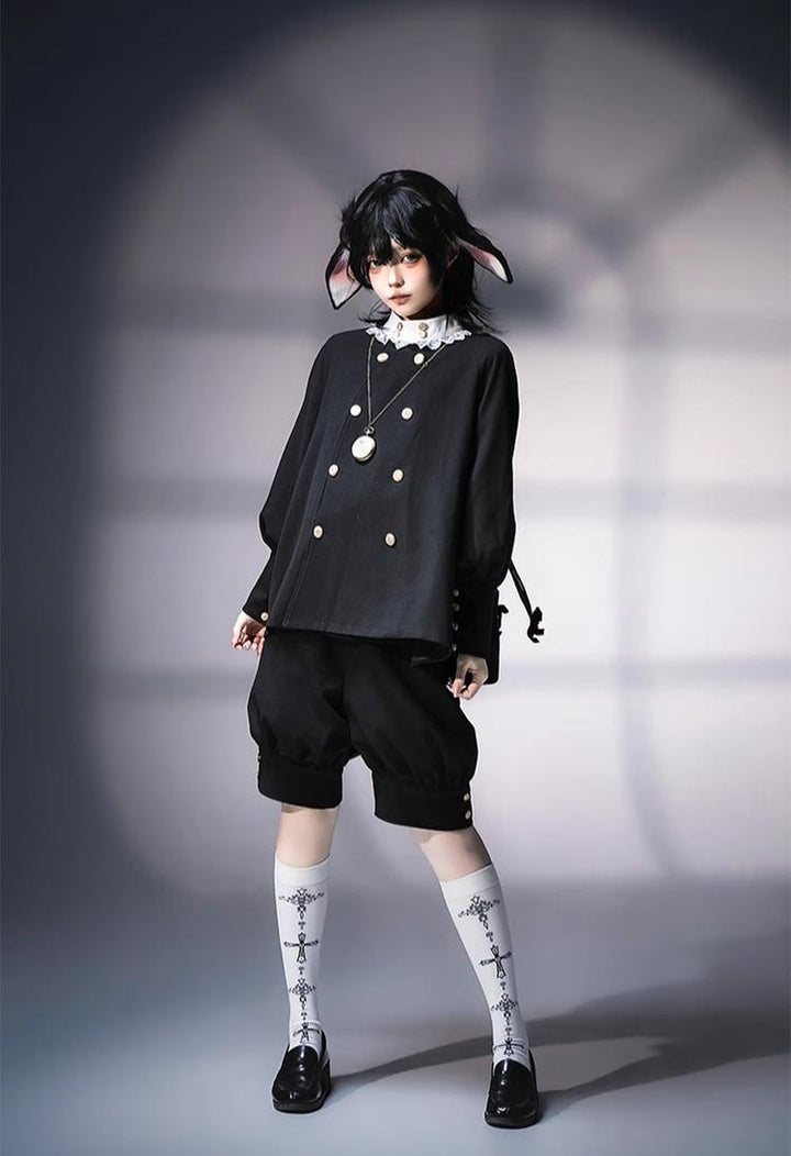 CastleToo~Timer Bunny~Ouji Lolita Shorts Suit Prince Cape and Shirt [Regular Version] Cape Coat + Shorts S