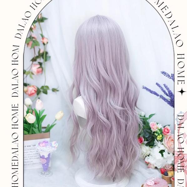 Dalao Home~Poi Balls~Sweet Lolita Wig Long Curly Purple Wigs   