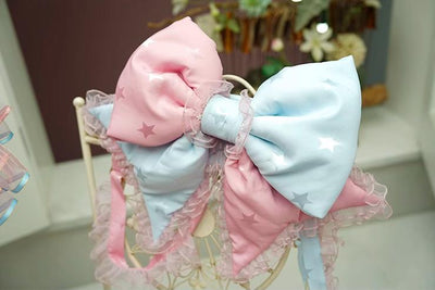 (BFM)Second YangLan~Rotating Tiger~Kawaii Lolita Accessories Circus Theme Pink blue - bow bag S 