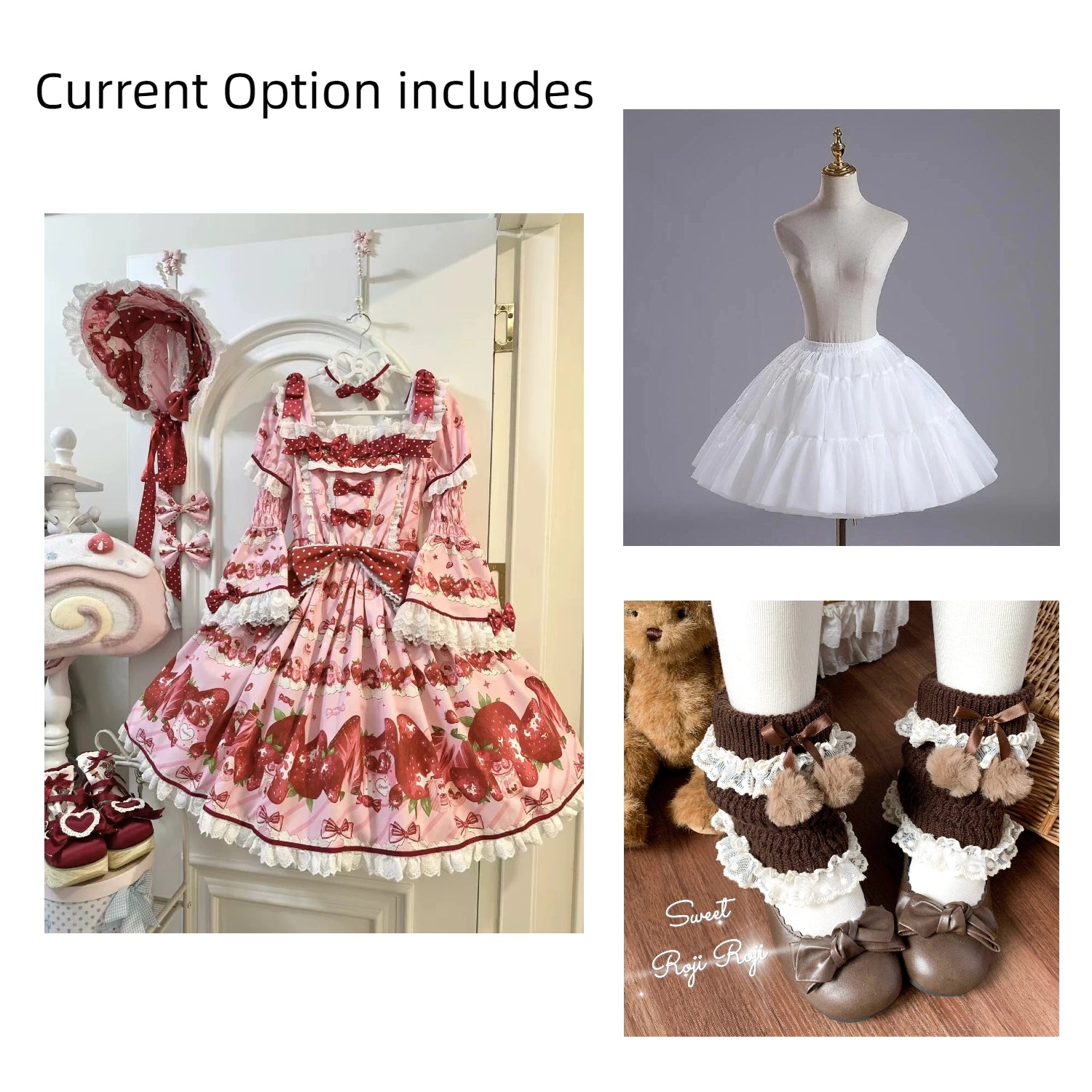 3-Piece Set - Dress + Socks + Petticoat | Save 15% (Use Code: Best15)