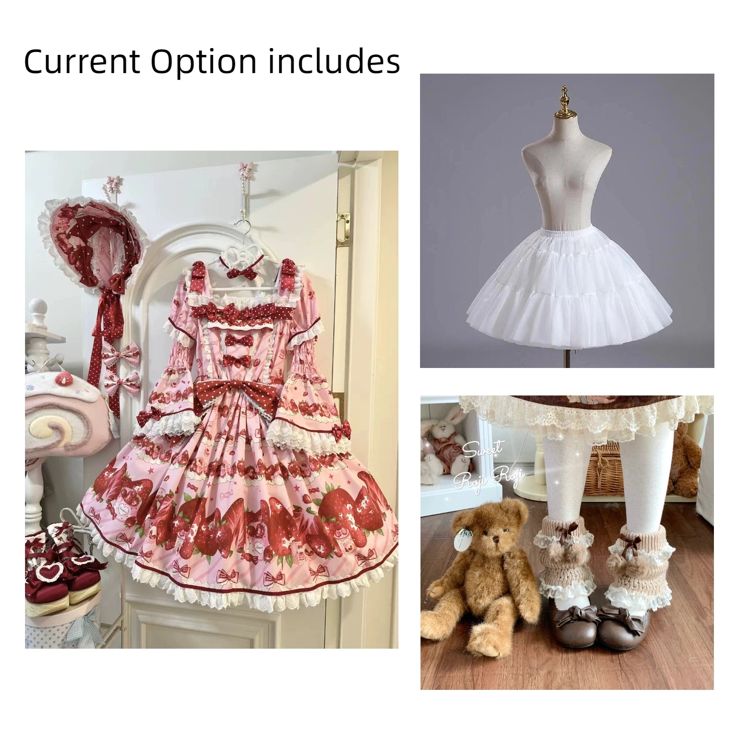3-Piece Set - Dress + Socks + Petticoat | Save 15% (Use Code: Best15)