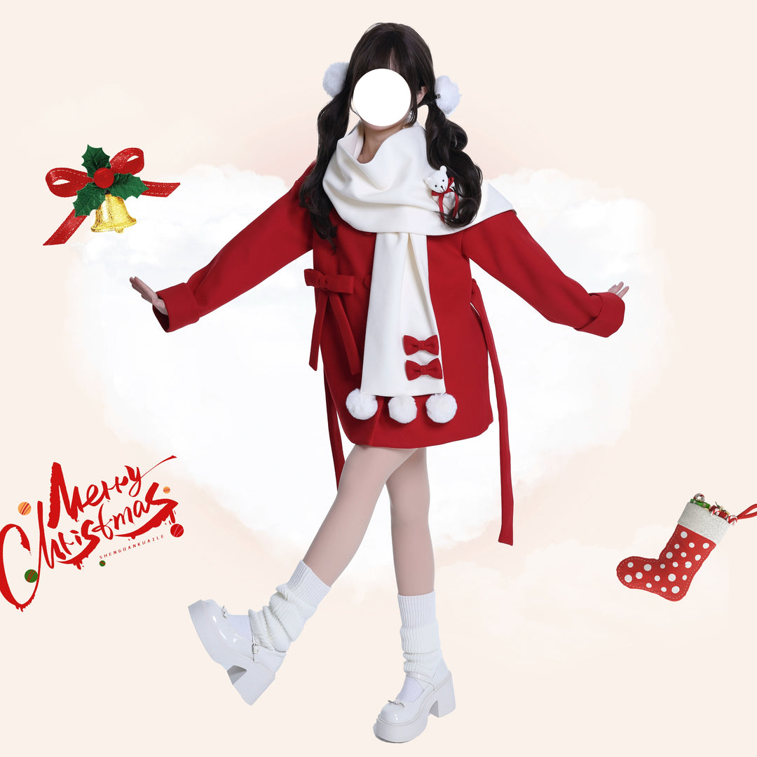 Platycodon House~Winter Sweet Lolita Coat Long Scarf Outerwear