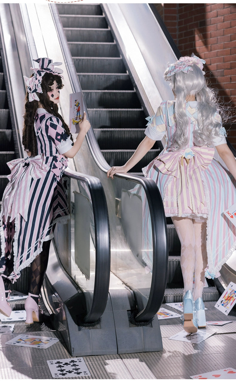 Sakurahime~Werid Theatre~Sweet Lolita Blackpink Stripe OP   