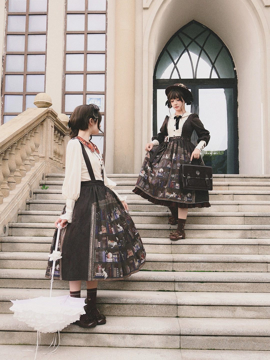 Miss Point - German Bookshelf - Classic Lolita Blouse, Butterfly-Shaped Collar 44025:792005