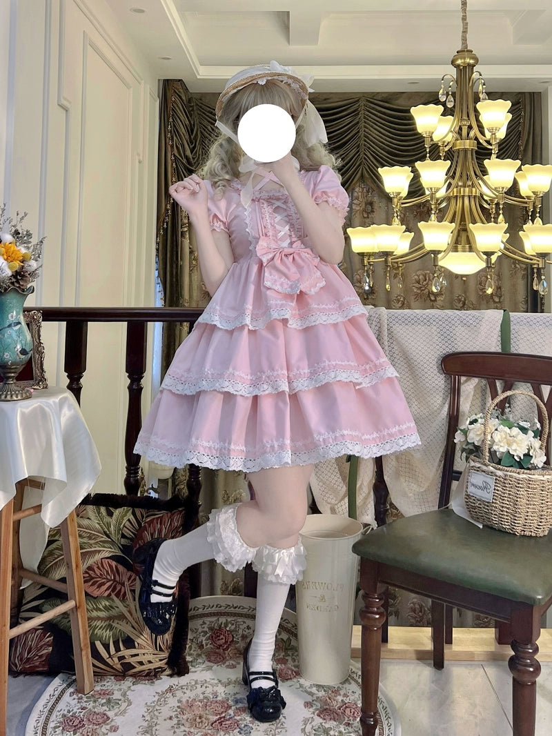 Sugar Girl~Sweet Lolita OP Dress Detachable Sleeves   