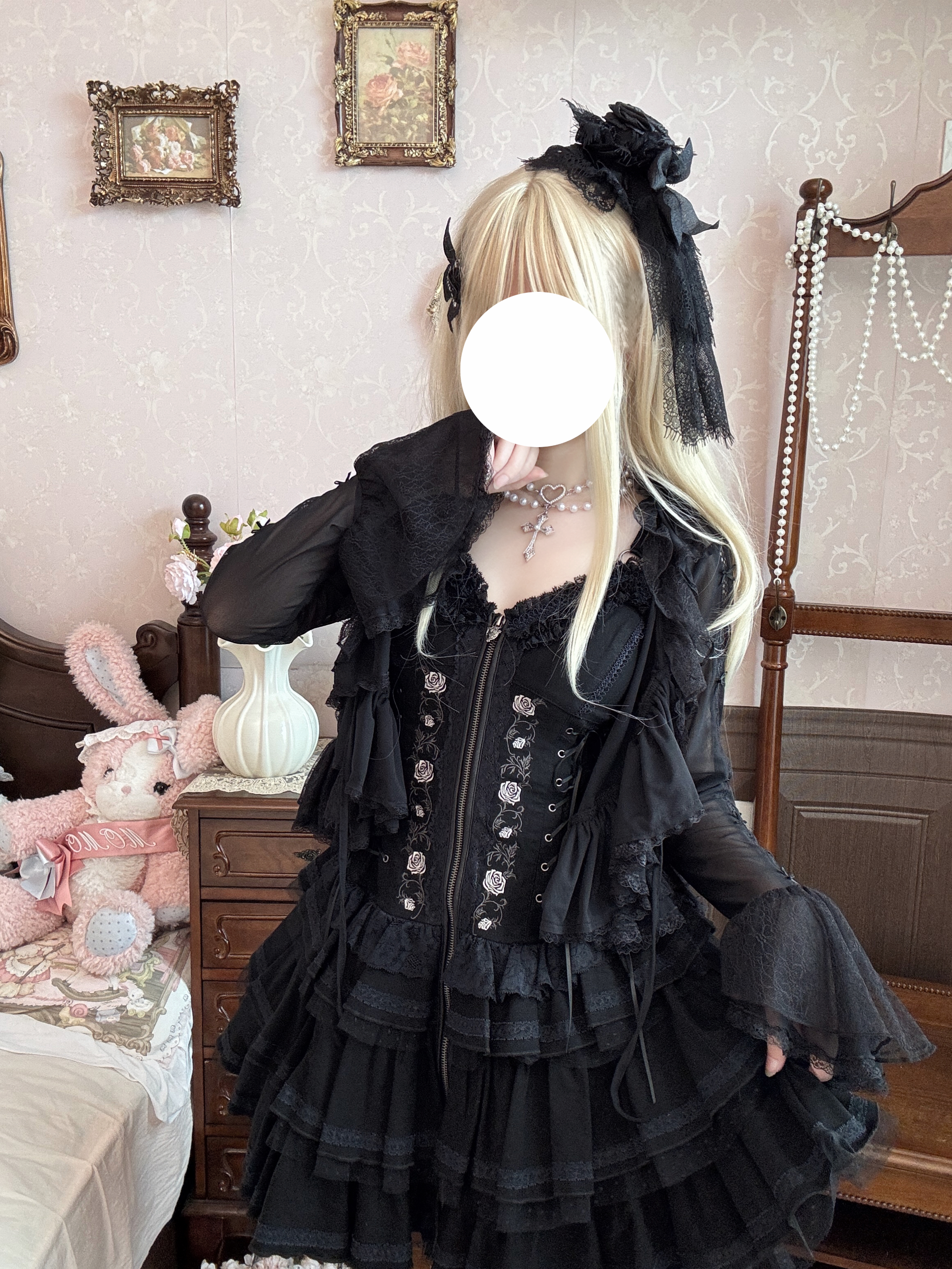 Mist Cardigan - Lightweight Sweet Lolita Bolero, Ruffle Details 44496:810957