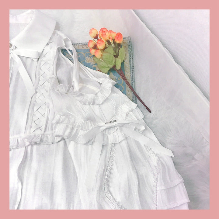 (BFM)OCELOT~Lolita Blouse Yuelong Poem Long Sleeve Inner Shirt   