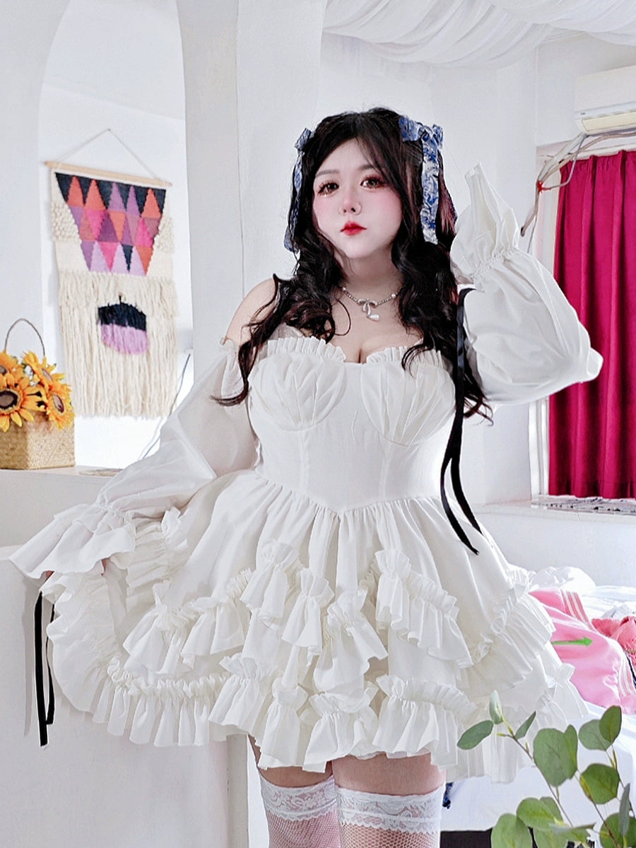 Rouroudream~Plus Size Lolita JSK Dress Set Corset Palace Lolita Princess Dress 36176:515328