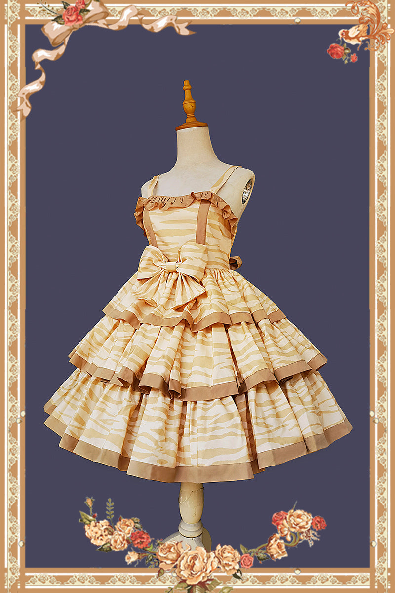 Infanta~Cloth Cat~Kawaii Lolita JSK Multi-Color Tiered Ruffles Dress 42774:753047