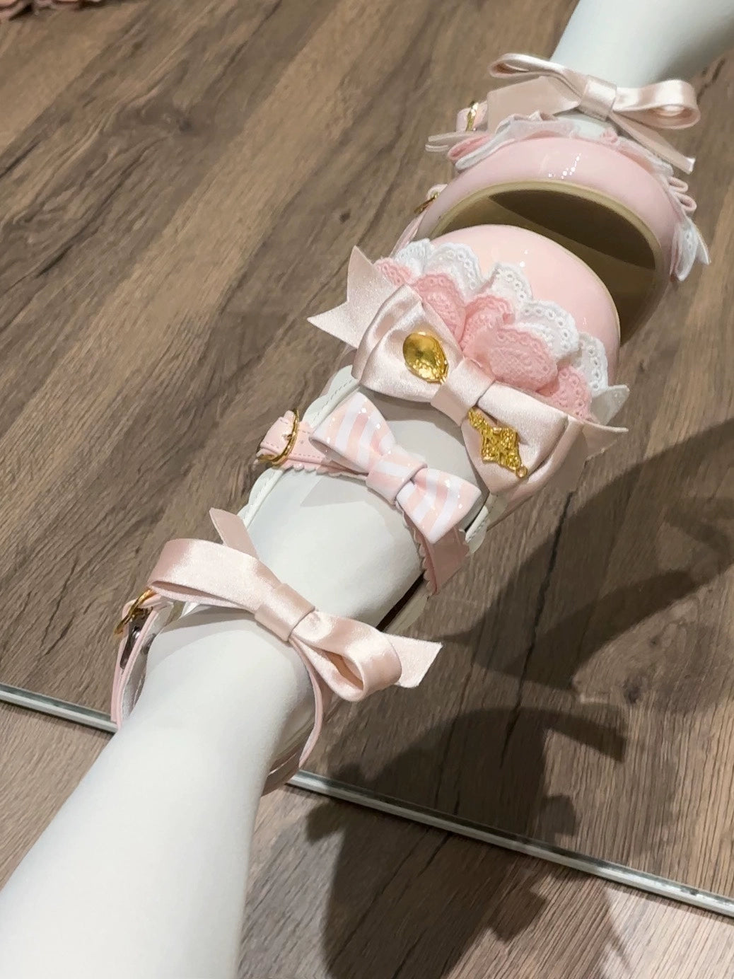 Beauty Bunny - Mousse Roll - Sweet Lolita Heel Shoes, Round Toe