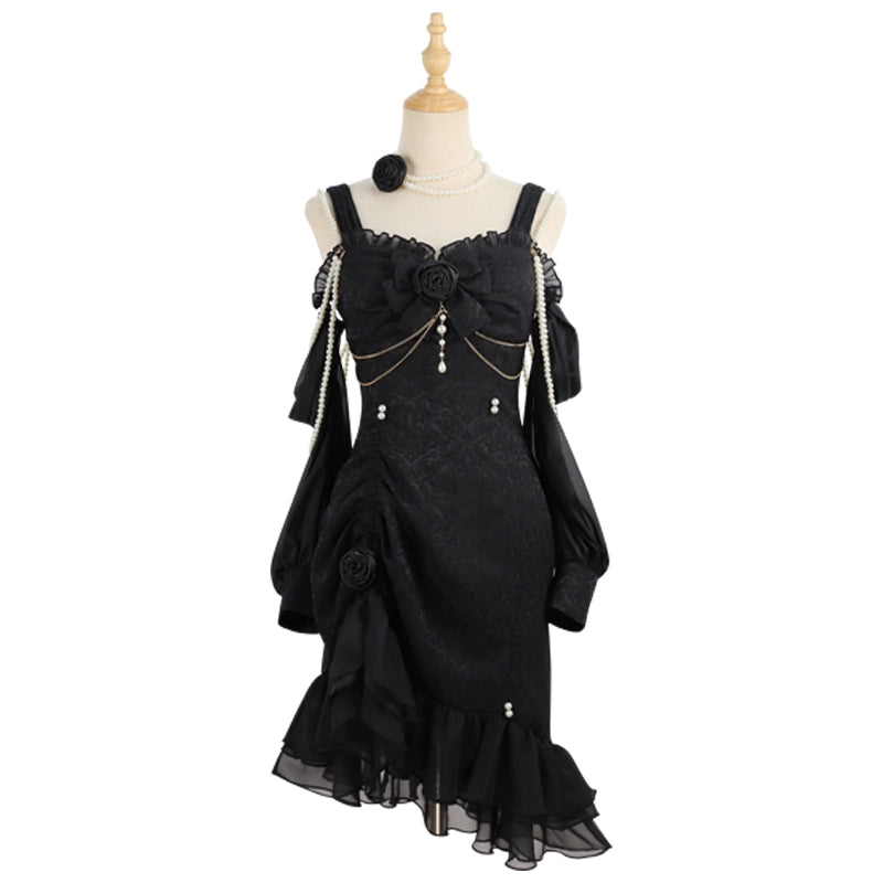 Melonshow - Chinese Style Lolita Dress - Camellia 2.0 Cheongsam Mermaid JSK