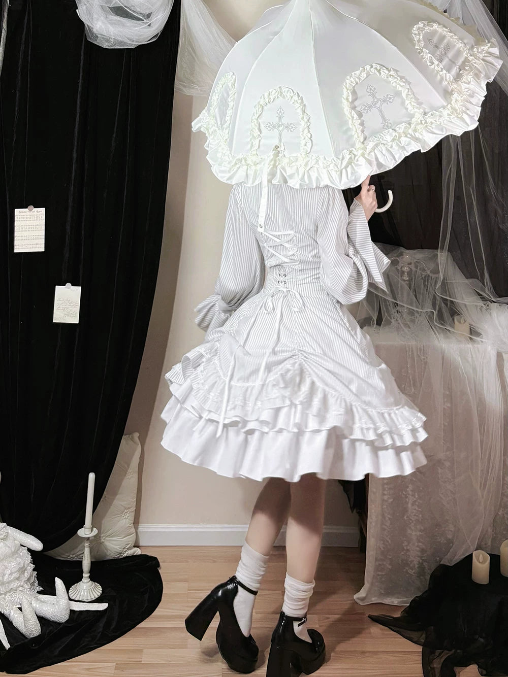 Perint Manor - Gothic Lolita Striped Dress, Tailor-made 44410:808340