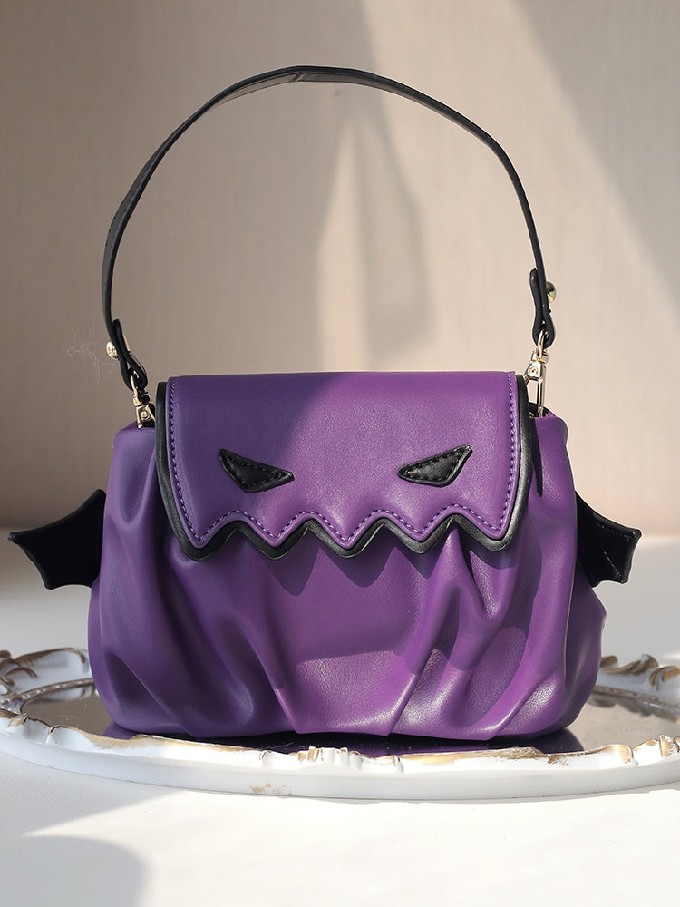 (Buyforme)IKUMA~Pumpkin Cute Goth Halloween Crossbody Bag   