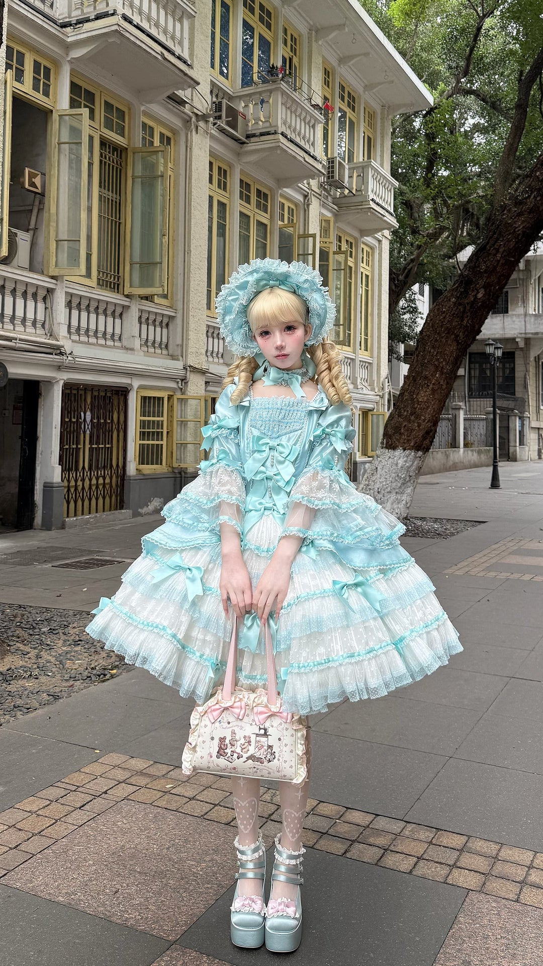 Pure Tea For Dream~Otome Fairy Tale~Sweet Lolita Shoes High Platform Satin Heels