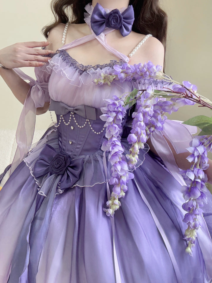 Meowing and fruity - Midsummer Dream - High-low Hem Fairy Lolita Dress