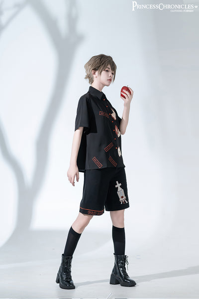 Princess Chronicles~badapple~Ouji Lolita Black Shirt and Shorts   