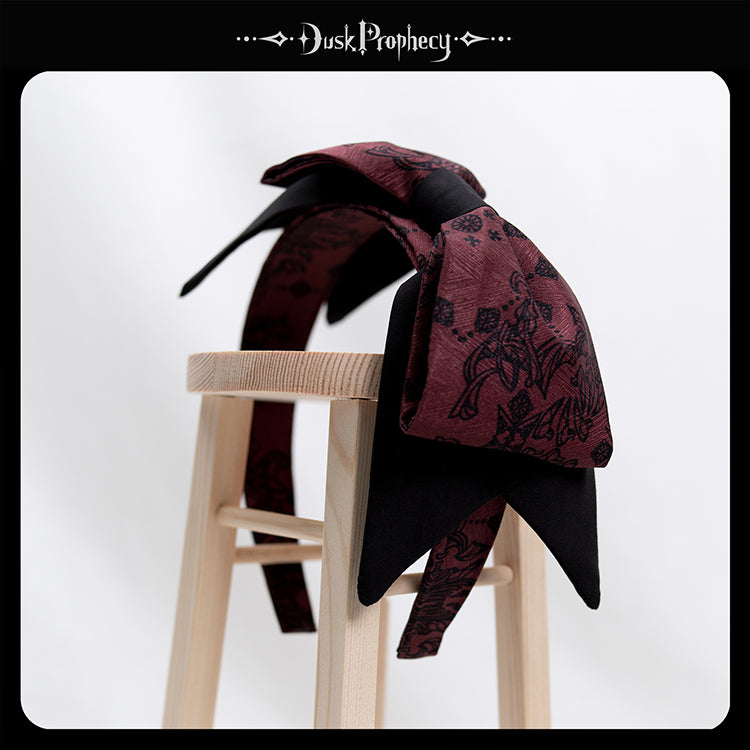 DuskProphecy - Coccyx - Elegant Lolita Hair Accessories Set Multicolors red KC