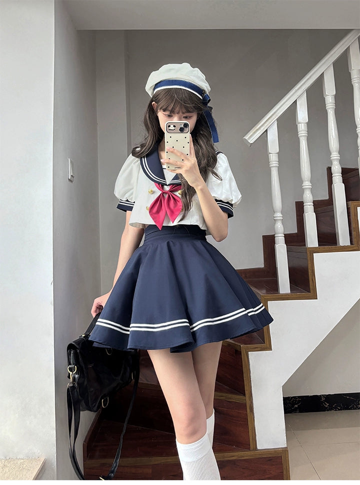 Beleganty - Sea and Wind Separate SP3.0 - Sailor Lolita Puffy Sleeve Blouse 43389:775294