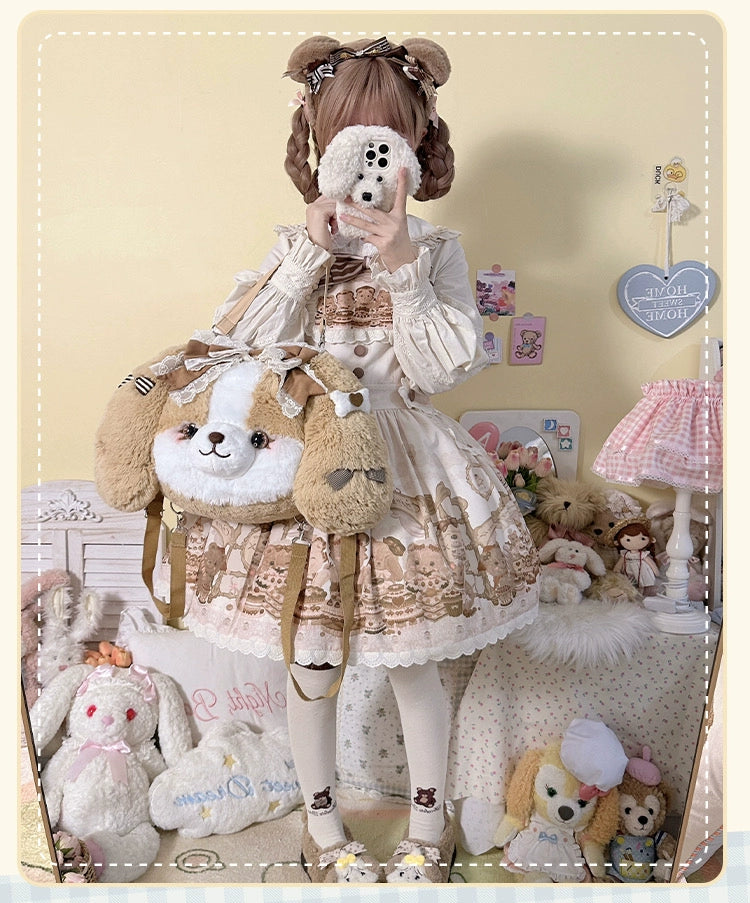 Mango Dango - Pakcoco - Kawaii Lolita Bag, Plush Backpack