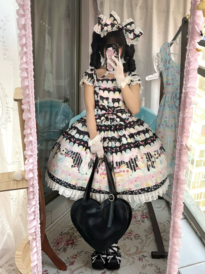 Lamp Flower Lolita~Summer Dream Ice Cream~Sweet Lolita OP Dress