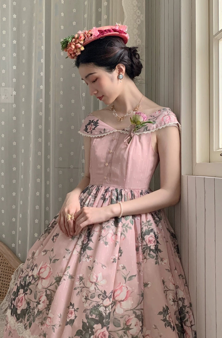 Miss Point~French Rose~Elegant Lolita JSK Dress