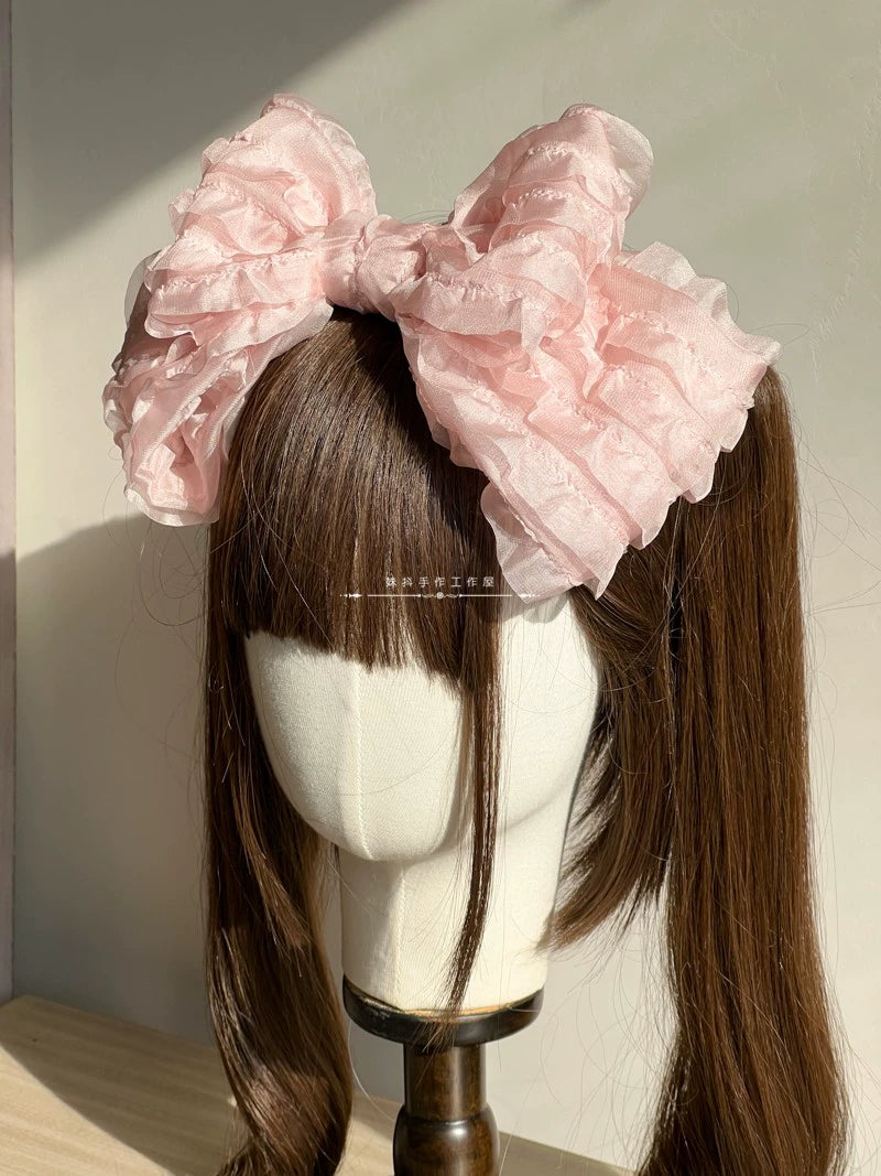 MAID~Spring of Mist~Sweet Lolita Bow Hairclip Bowler Hat KC