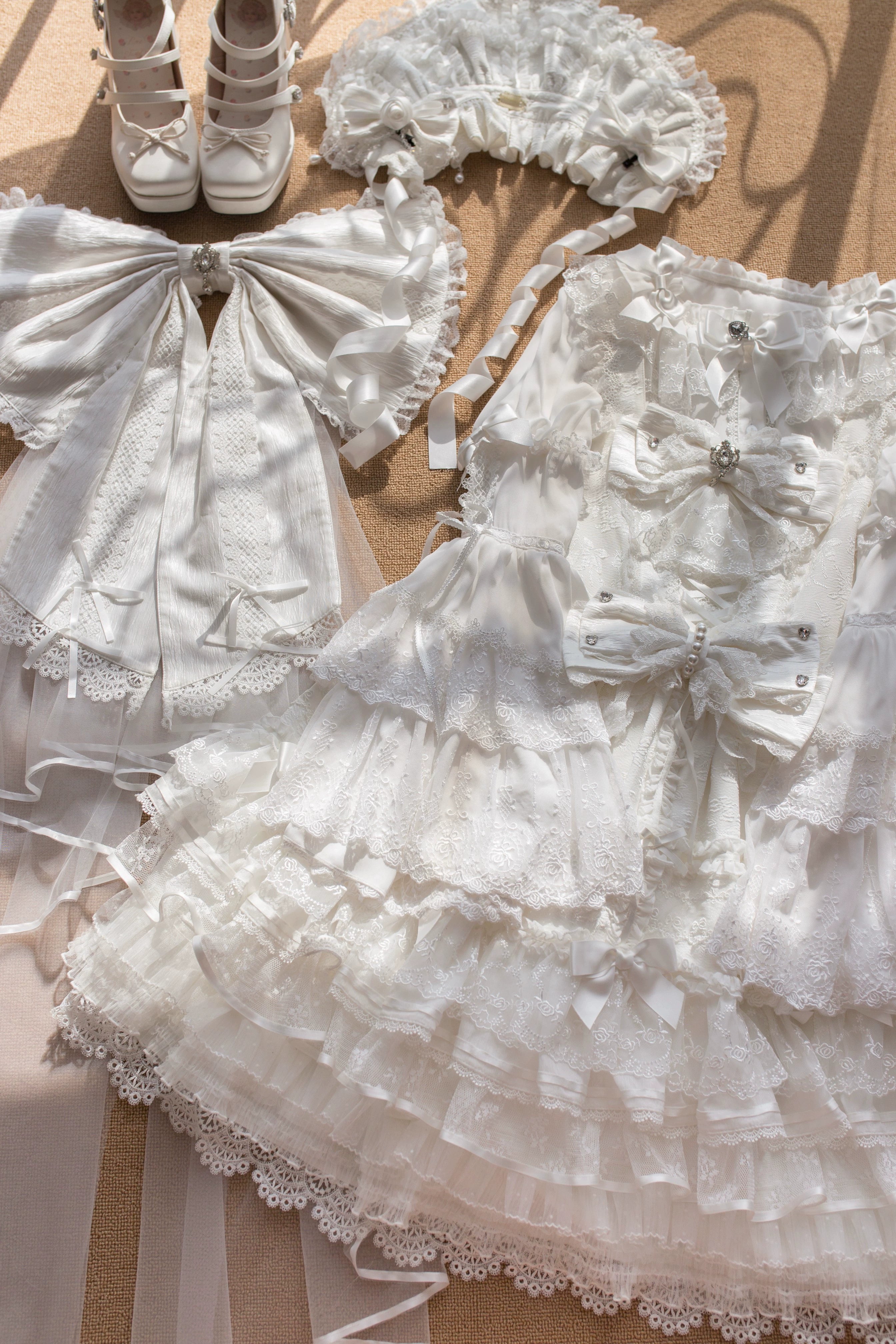 Flower Banquet - Wishing Star - Sweet Lolita Blouse Princess Sleeve Shirt and Accessories 41858:716402